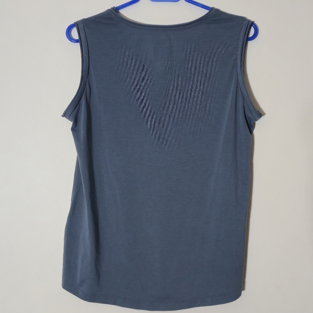 Kuhl Vega Blue V-Neck Tank Top Small Soft‎ 100% Organic Cotton Sustainable GOTS - Picture 7 of 10